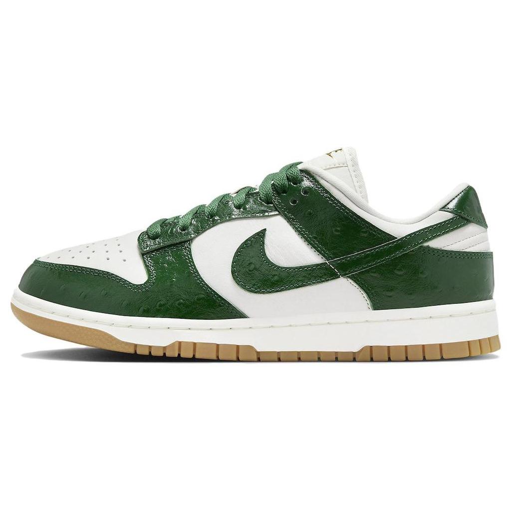 Nike Dunk Low LX Gorge Green Ostrich Women Sneakers Phantom Sail Metallic-Gold FJ2260-002