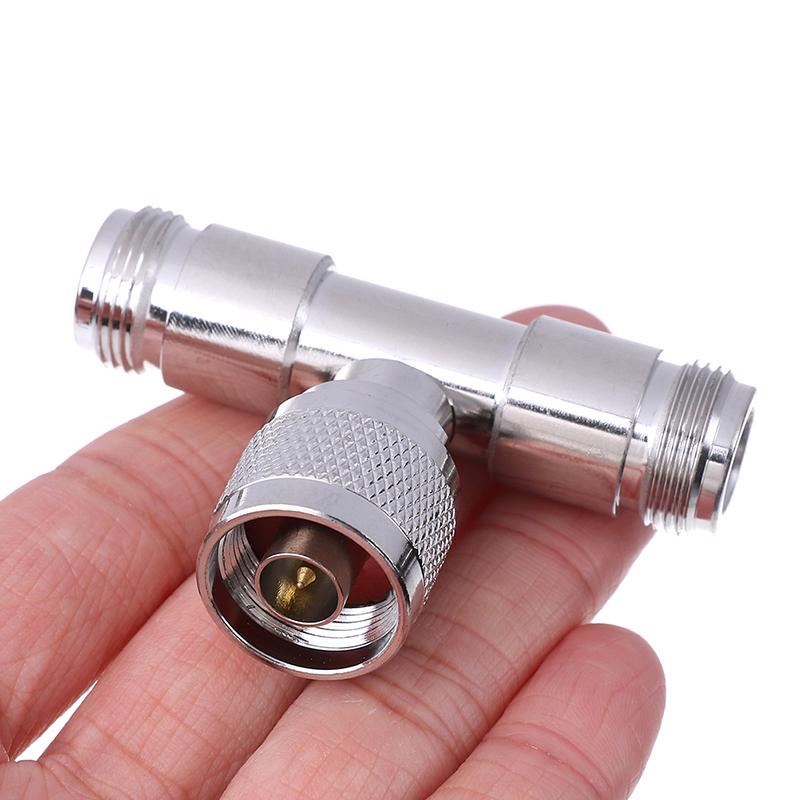 Разъем адаптера антенны N-типа Male To Dual 2 N-типа Female T-образной формы