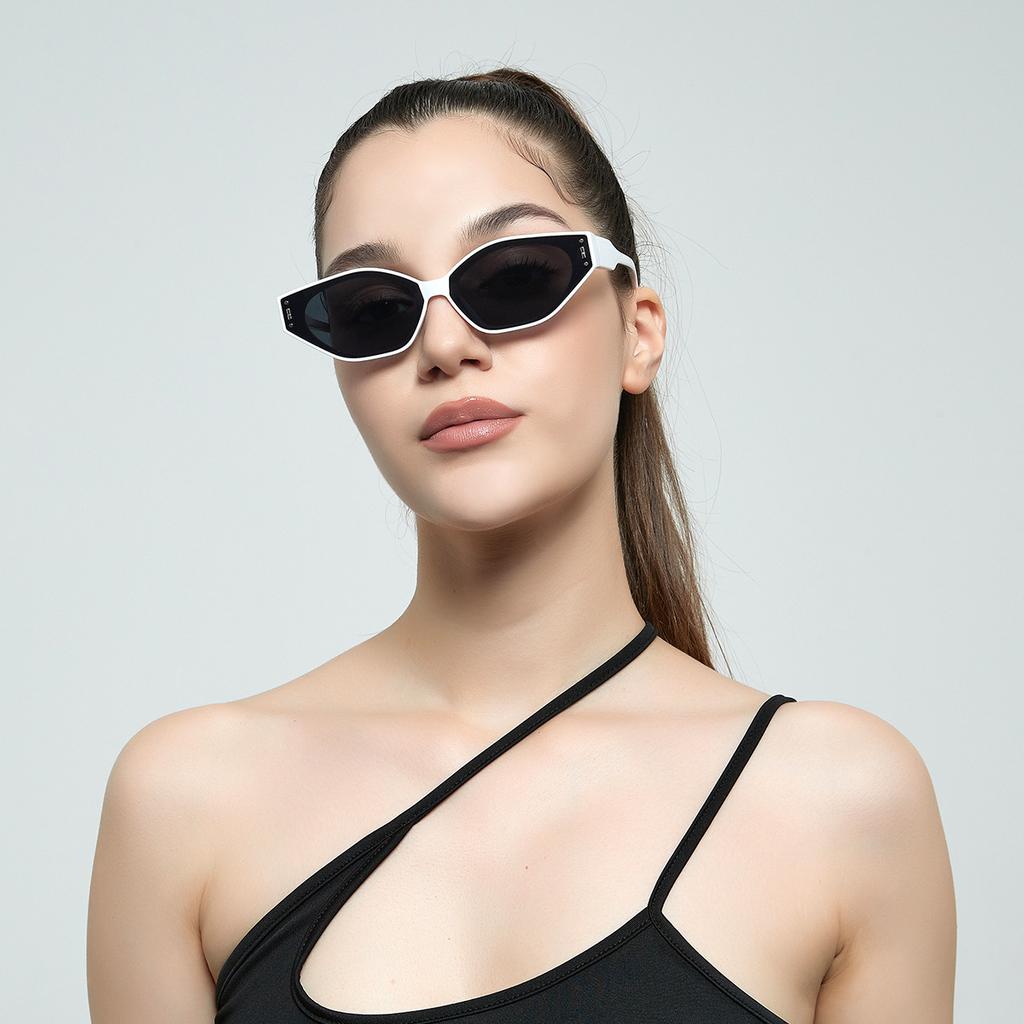 Очки в маленькой оправе, женские ретро-квадратные солнцезащитные очки «кошачий глаз», мужские трендовые персонализированные солнцезащитные очки