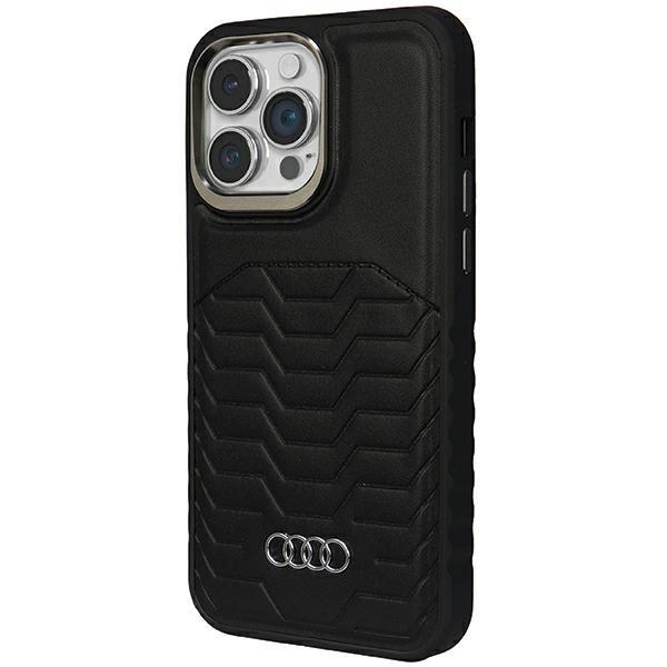 Audi Synthetic Leather Case With Magsafe For Iphone 15 Pro Max - Black