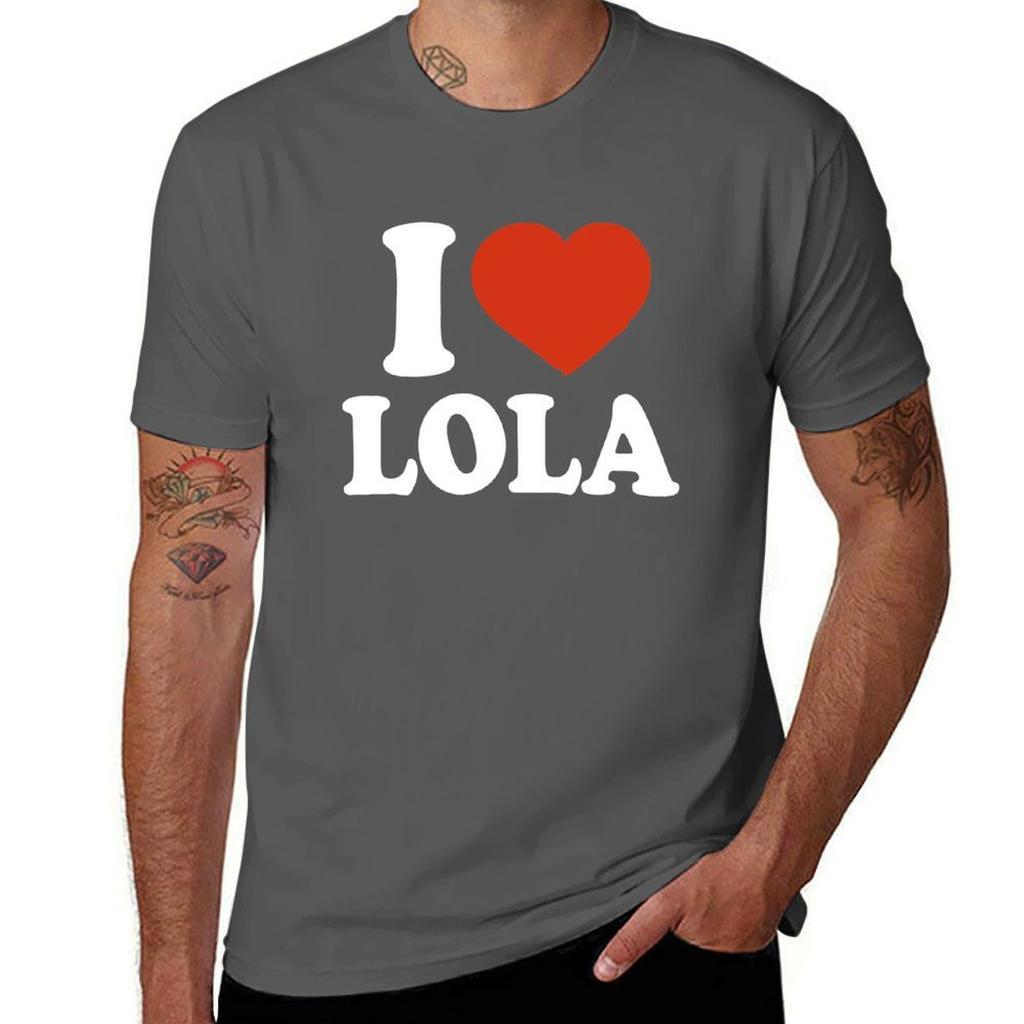 I Love Lola Tshirt Christmas Casual Short Sleeve Top