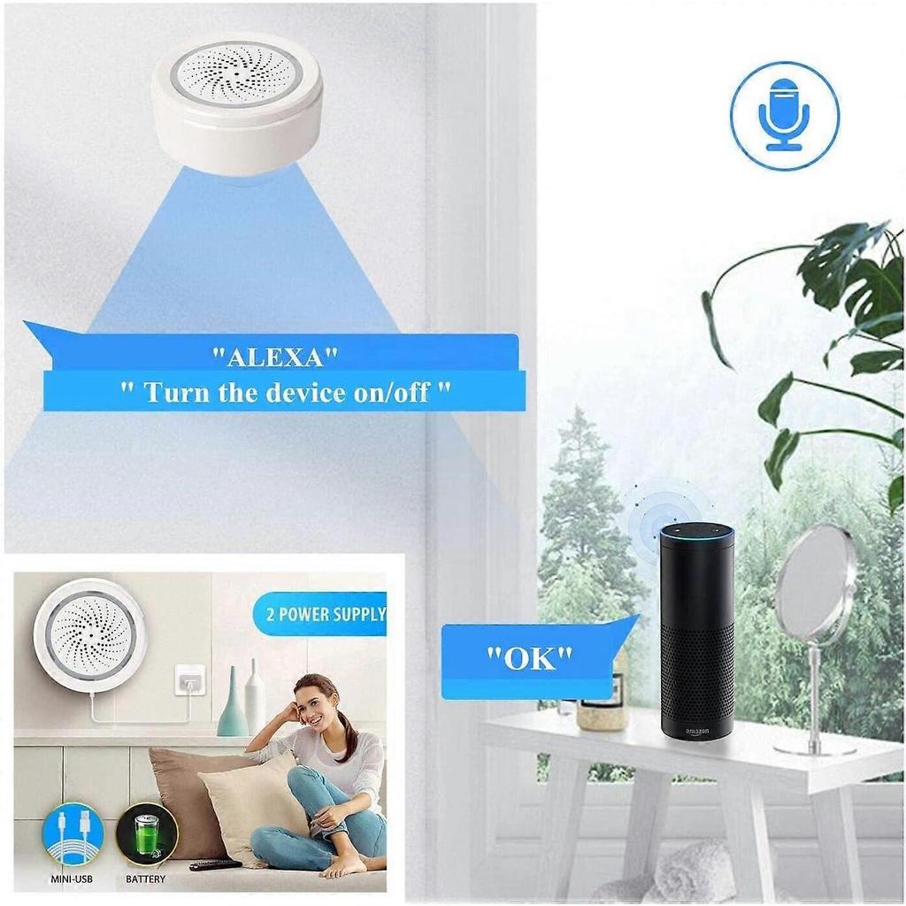 Smart WiFi indoor and outdoor temperature humidity sensor Compatible with Alexa Google Home for home