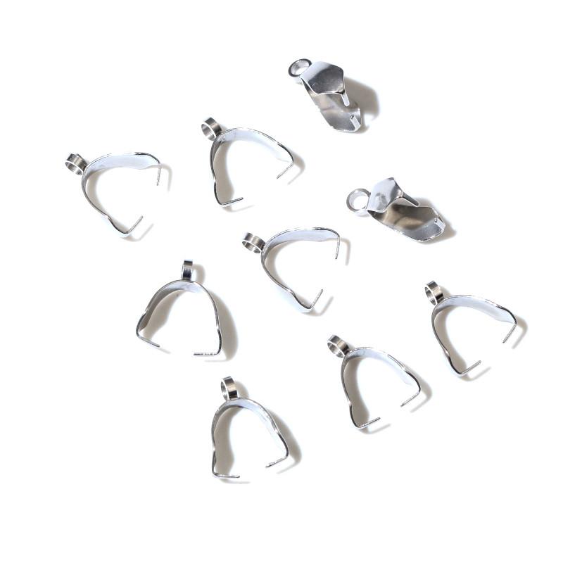 50 шт. Нержавеющая сталь 4 размера Подвеска Зажим-крючок Застежки Крючки для ожерелья Зажимы Соединитель DIY Заготовки для изготовления украшений