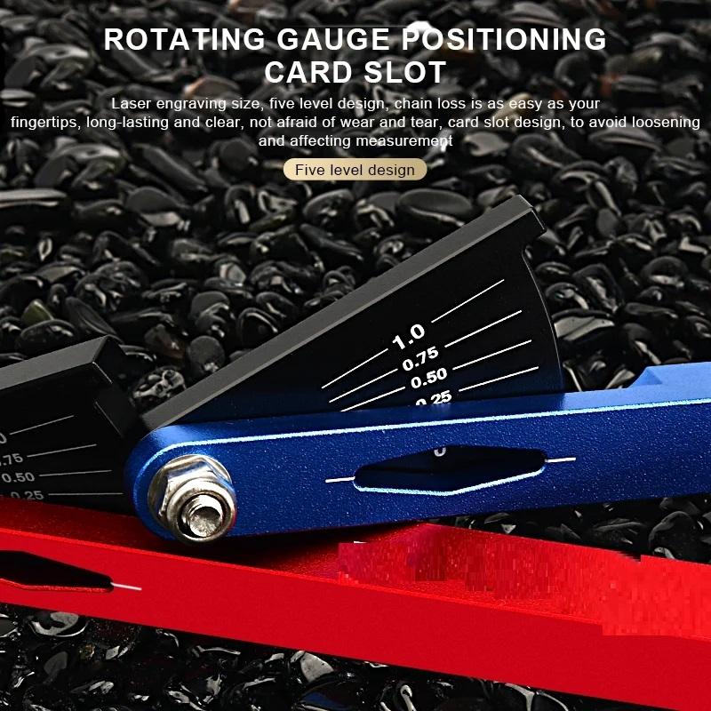 Bicycle Chain Measuring Device Wear Measuring Ruler Multi-Functional Bike Mountain Road Bicycle Chain Stretching Detection Tools