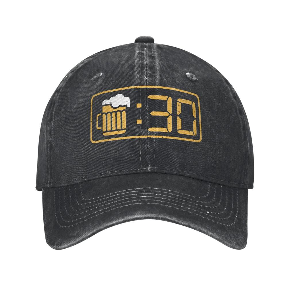 Retro Beer Oclock Baseball Caps Unisex Women Distressed Washed Headwear Outdoor All Seasons Travel Unstructured Soft Caps Hat