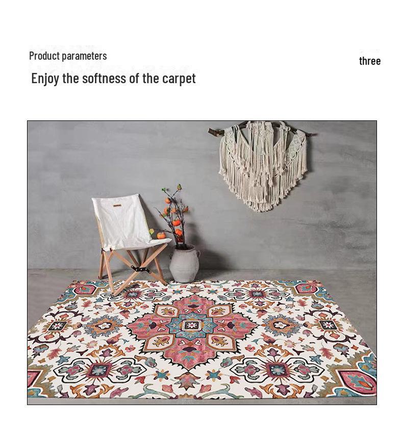 Ковер для гостиной в стиле ретро-пастораль в американском стиле из искусственного кашемира