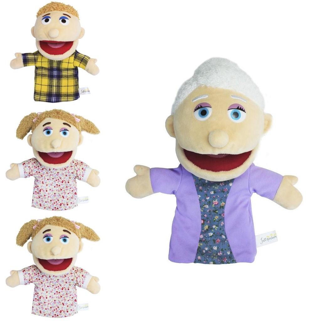 Creative Open Mouth Full Family Hand Puppet Plush Doll Toy For Roleplaying And Storytelling