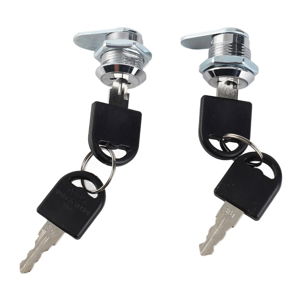 2pcs Cylinder Cam Locks Anti?Corrosion Secure Hardware with 4 Keys for Tool Box Drawer
