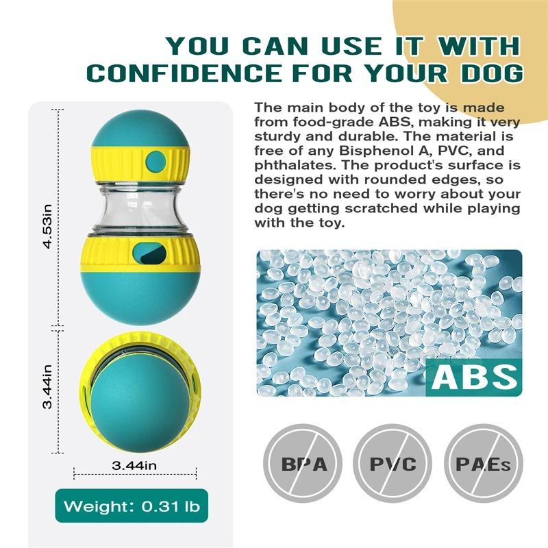 Dog Toy Tumbler Leaky Food Dispensing Ball Track Rolling Slowly Feeding Protects Stomach Intelligence Training Puppy