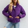 Women Casual Zipper Thick Outwear Coat Lapel Neck Soft Comfortable Polyester Fabric Classic Autumn Winter Jackets