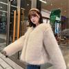 Toka Imitation Fur Jacket Women's Short Collar Loose Imitation Raccoon Hair Light Imitation Fox Plush Top with Cotton