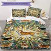 Cute puppy Pattern Bedding uilt Set uilt Cover Pillowcase Home Decoration Birthday Gift (1 * duvet cover + 2 * pillowcase  without core)