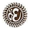IBA Indianbeautifulart Круглая форма Деревянный блок Ом Печать Текстильная печать на одежде