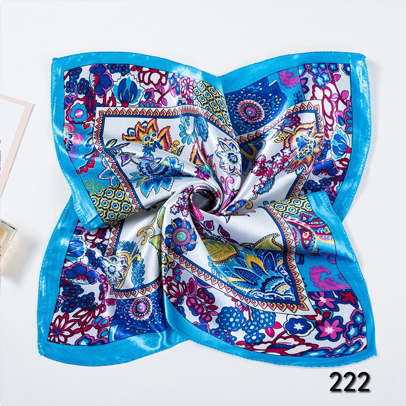 50cm Small Square Scarf Butterfly Floral Small Neck Scarf Bag Accessories Square Scarf