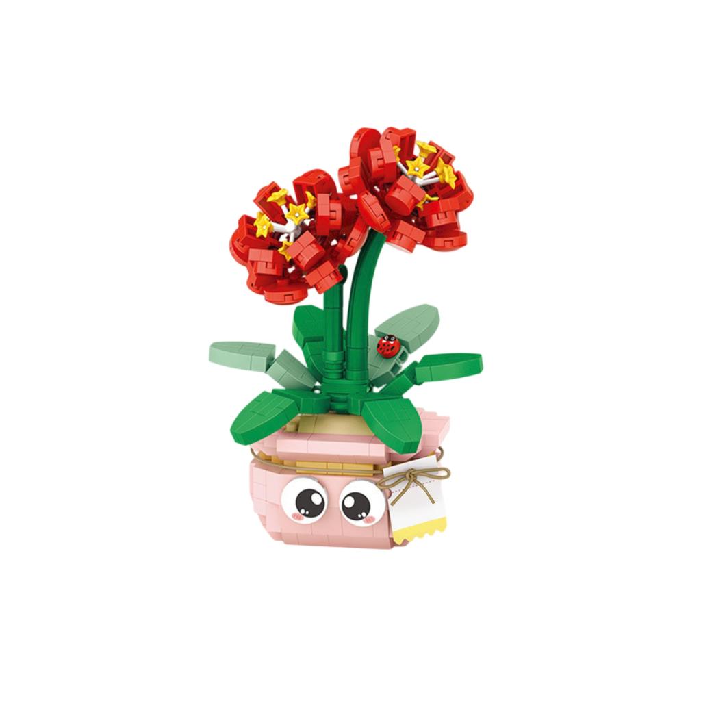 Сделай сам Собранные вручную цветочные строительные блоки из мелких деталей, Вечные ручные цветочные игрушки