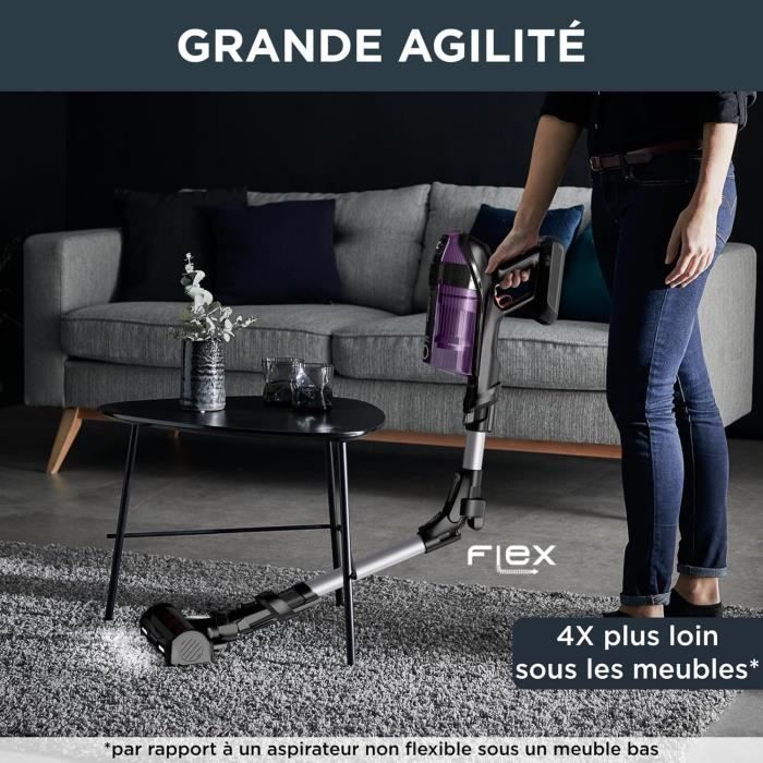 Aspirateur Balai - Rowenta - X-Force Flex 12.60 - Sans Fil - 150 Air Watts - Autonomie 45 min