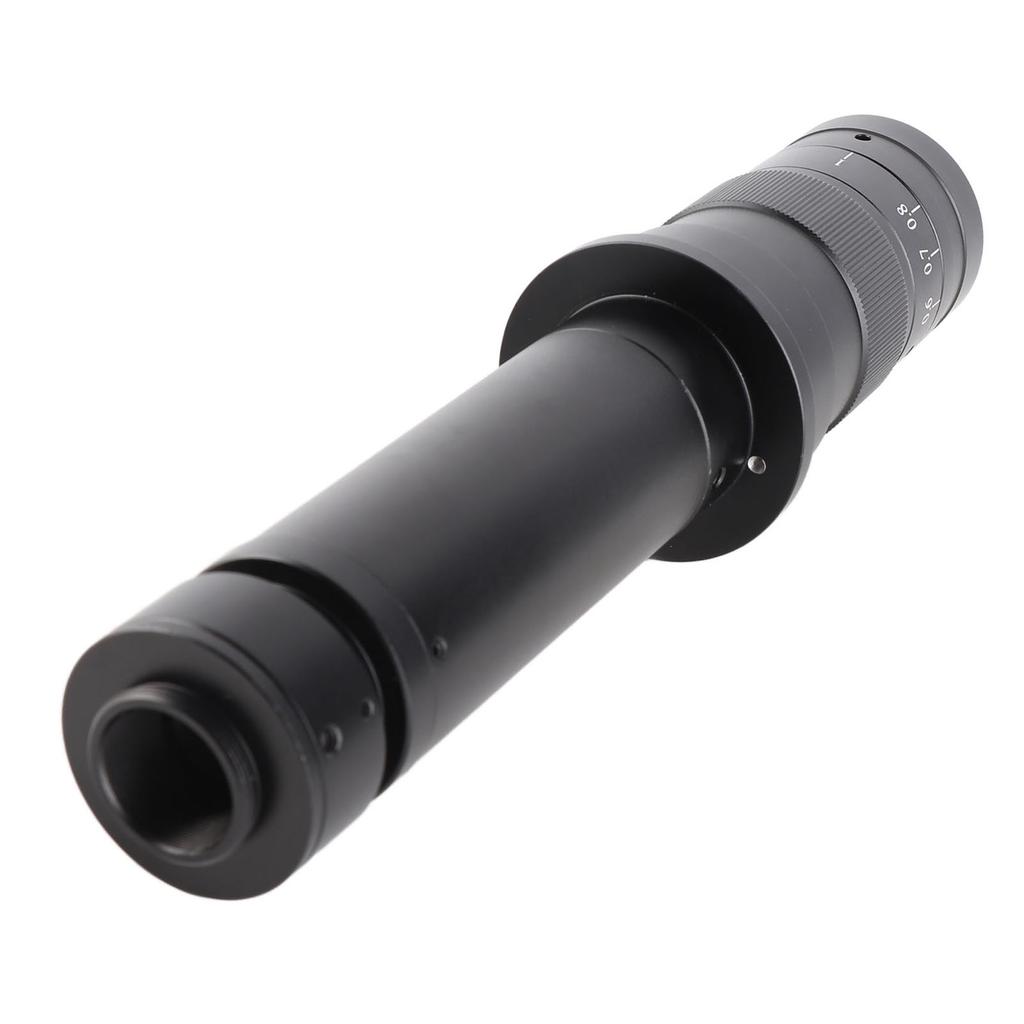 300X Zoom C Mount Lens Adjustable Magnification Aluminum Alloy for Industry Microscope Camera