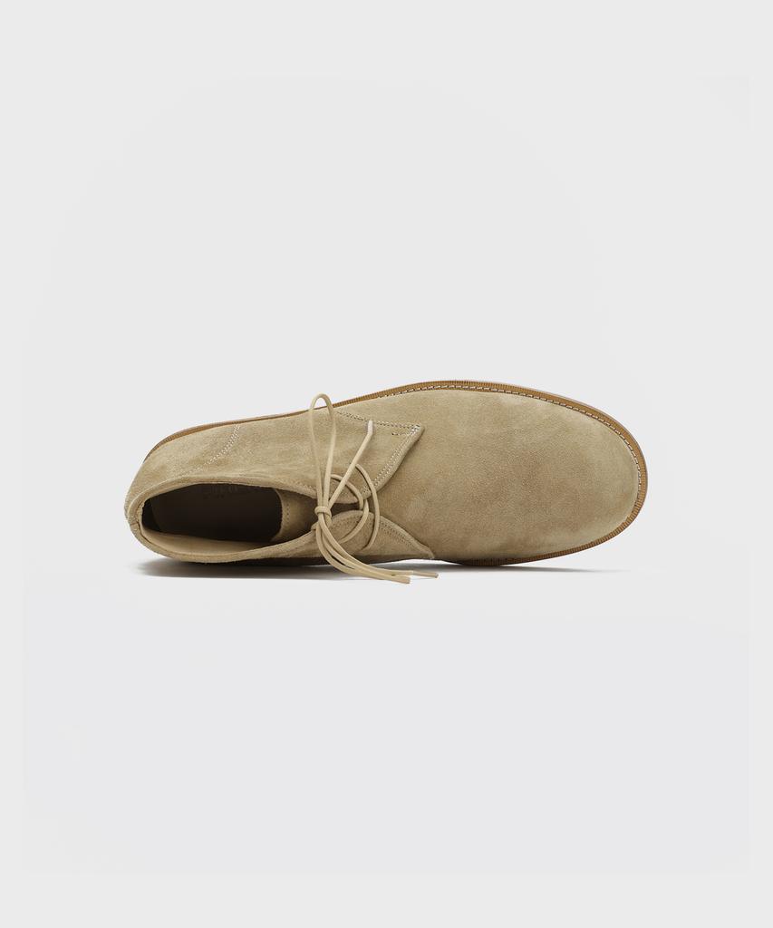 Firenze Atelier [Red Sole] Ankle Line Solid Chukka Boots 2700 [Ash Beige Suede]