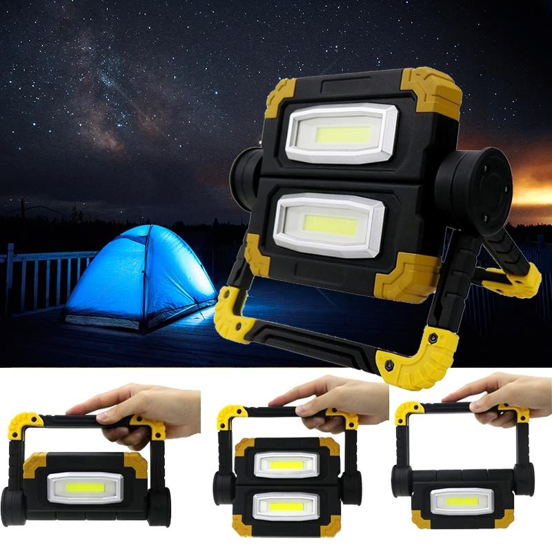 Waterproof Portable LED Flood Lights Work Light for Outdoor Camping Hiking Not Included Battery
