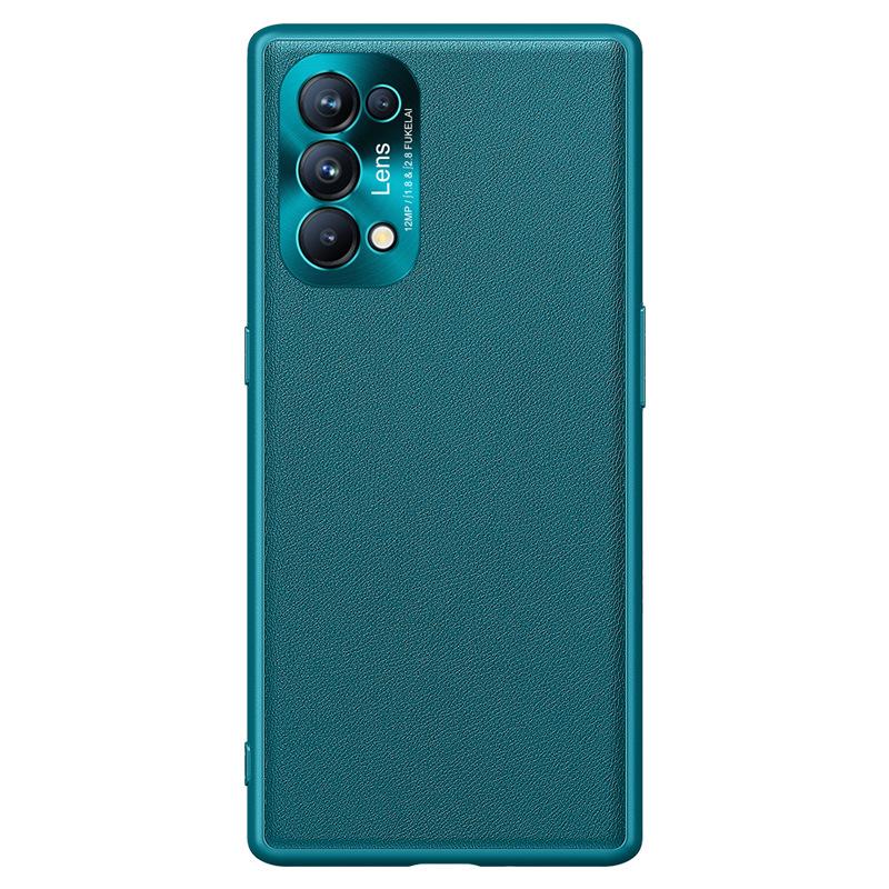 Suitable for OppoReno13pro's Plain Leather Phone Case, Ultra-thin FindX8 Shockproof Metal Mirror, and K10PRO Protective Case