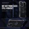 R-JUST RJ-51 For iPhone 16 Pro Max Case Compatible with MagSafe Kickstand PC+Aluminum Alloy Phone Cover