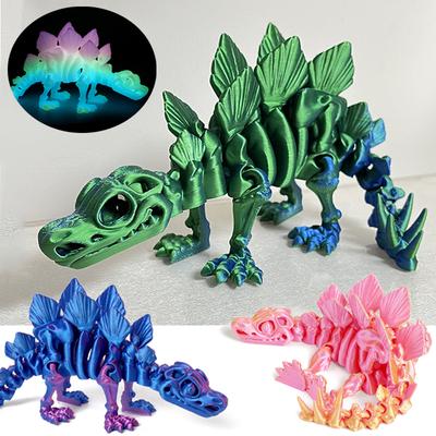 Напечатанный на 3D принтере Магический Дракон Динозавр Подвижные Суставы Игрушка-Непоседа Вращающийся Сочлененный Настольный Орнамент Игрушка для Взрослых и Детей Поделка Подарок на День Рождения