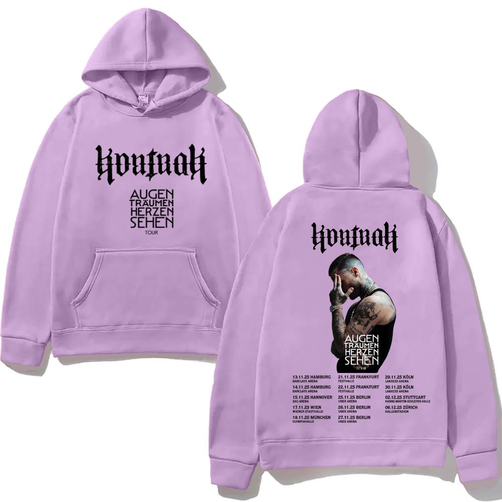 Kontra K 2025NEW Толстовка с графическим принтом Панк Свитшот AUGEN TRÄUMEN HERZEN SEHEN TOUR Популярная одежда Толстовки Унисекс Пуловеры