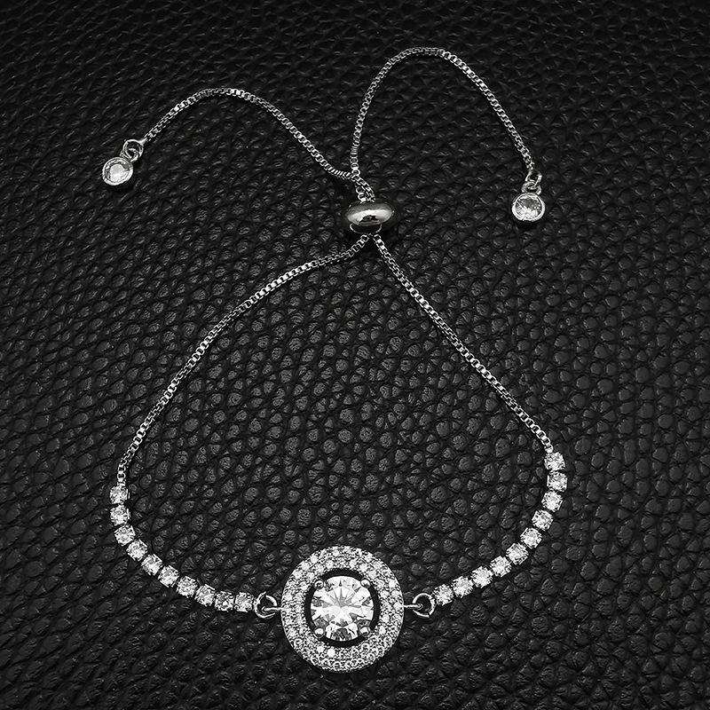 Vintage Zircon Adjustable Full Diamond Couple Bracelet