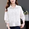 Женская рубашка с длинным рукавом из чистого хлопка - Популярная блузка осень/весна 2024