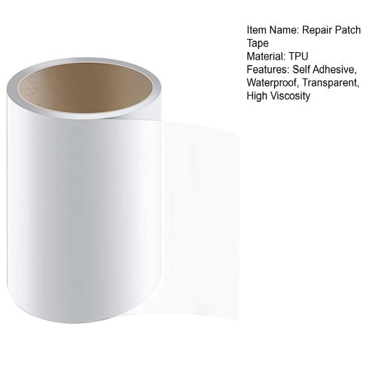1 Roll Repair Patches Kit High Viscosity Waterproof Transparent TPU Tape Professional Repairing Self-Adhesive Patches for Inflatable Toy Swim
