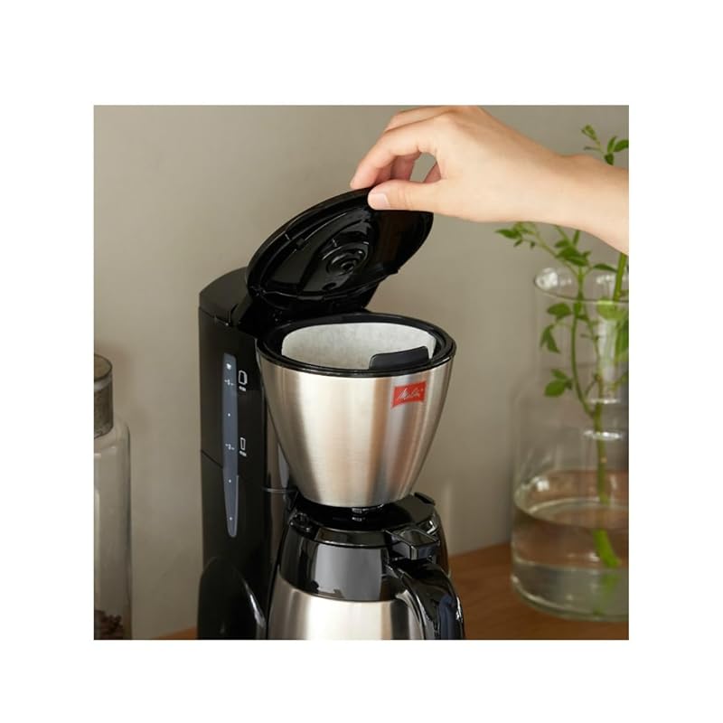 Кофеварка Melitta noah plus Black [на 5 чашек/двойная кофейник из нержавеющей стали/кофе со льдом/с функцией приготовления на пару]