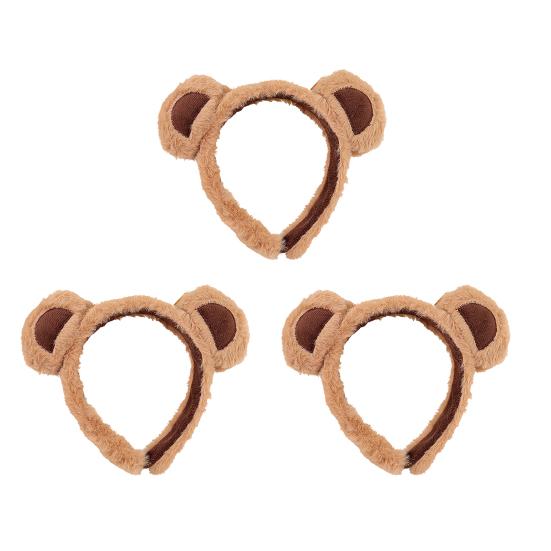 1/2/3Pcs Bear Ear Decor Headband Decorative Animal Hair Hoop Cartoon Hairband Baby Hair Accessories Girls Party Props