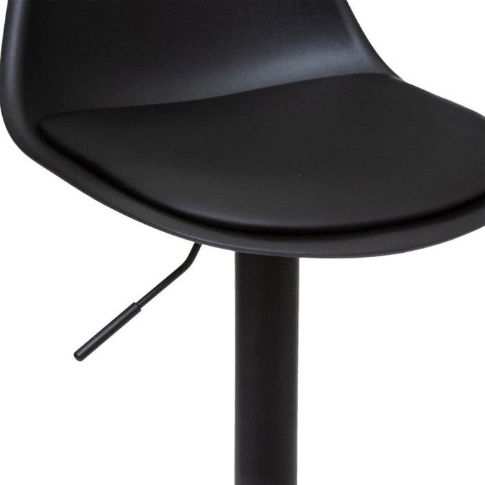 Lot de 2 tabourets bar déco style scandinave "Aiko" Atmosphera - Noir