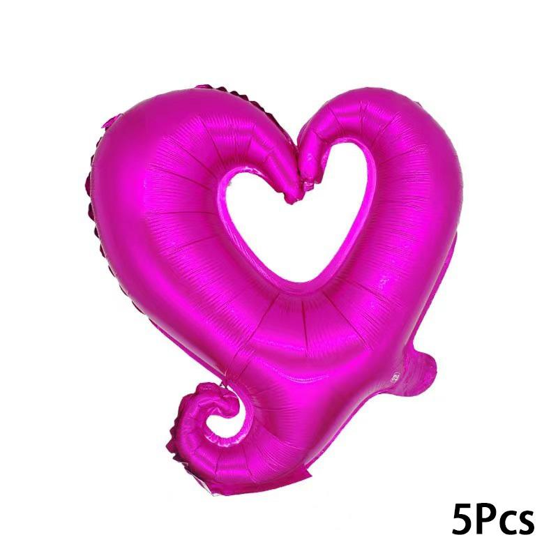 5 шт. свадебный декор в форме сердца алюминиевые фольгированные шары надувные фольгированные шары праздничные принадлежности