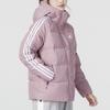 Adidas W 3St Puff Jacket Logo Striped Printed Hoodie Zip Long Sleeve Down Coat Women Jackets Pink HR8446