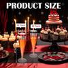 36 Pcs Clear Plastic Champagne Flutes 4.5 oz Disposable Toasting Glasses for Wedding, Christmas, Halloween, Birthday Party (Blac