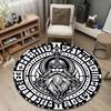 Bohemian Round Butterfly Multicolor Rug Mat, Non-Slip Floor Mat for Hallway