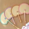 Handmade Natural Straw Palm Fan Woven Handheld Fan Portable Summer Cooling Fans For Party Wedding Camping Home Decoration
