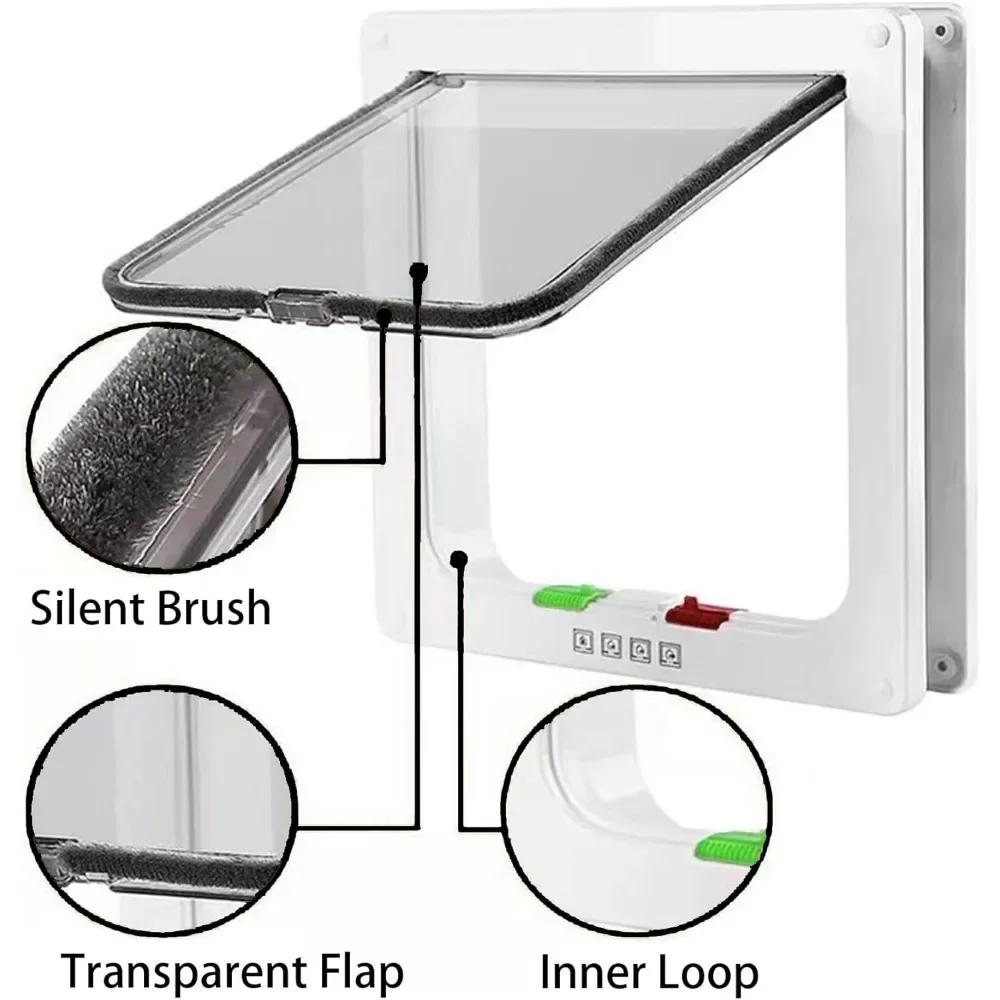 Multi-Function Two-Way Pet Door For Cats And Dogs Secure And Convenient Pet Access