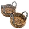 Raffia Baskets Set of 2 Banana Leaf Abu-Abu