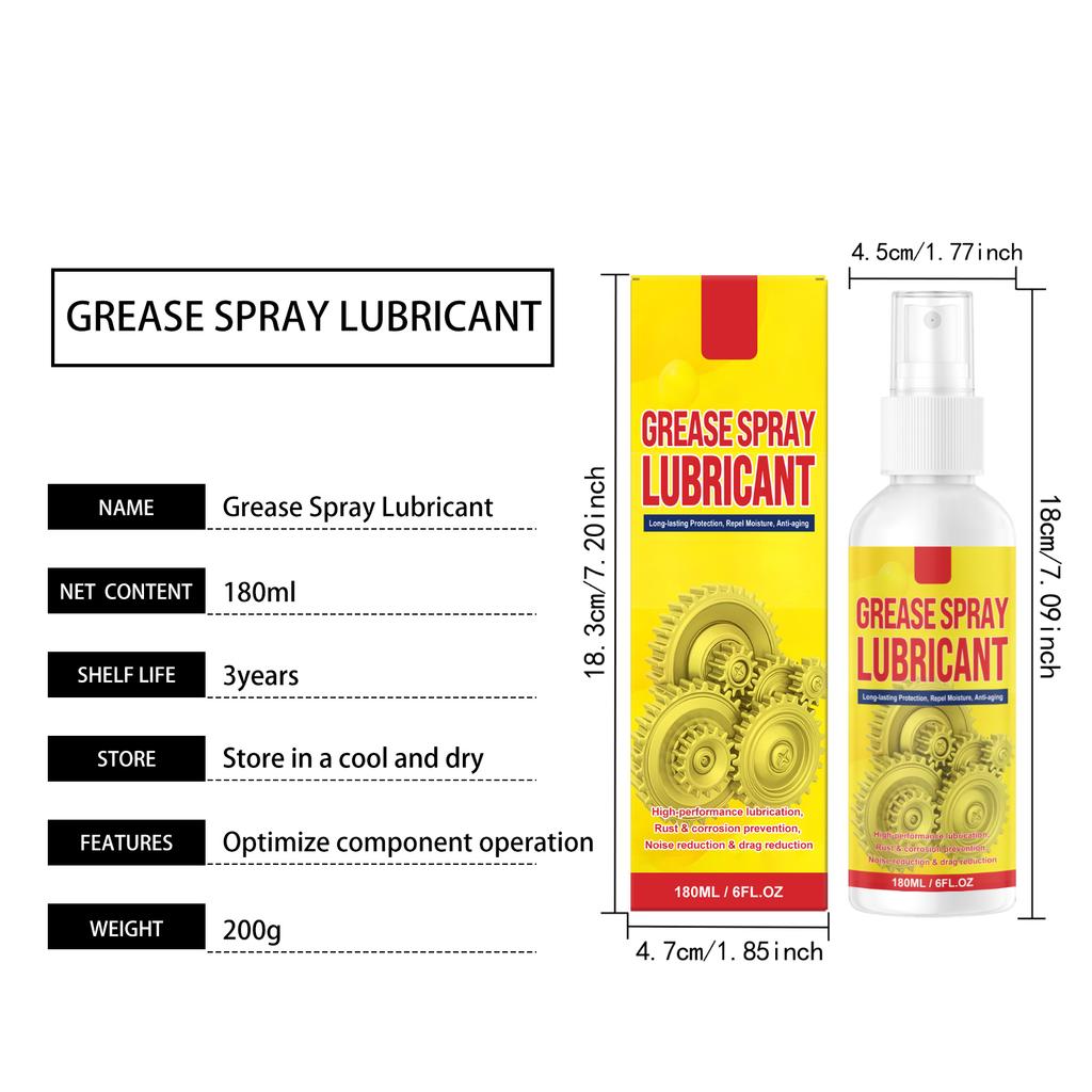 Rust Remover Lubricant Spray Maintenance Cleaner Mechanical Lubricant Reduces Squeaky Noise for Car Wheels & Metal Surfaces 200g