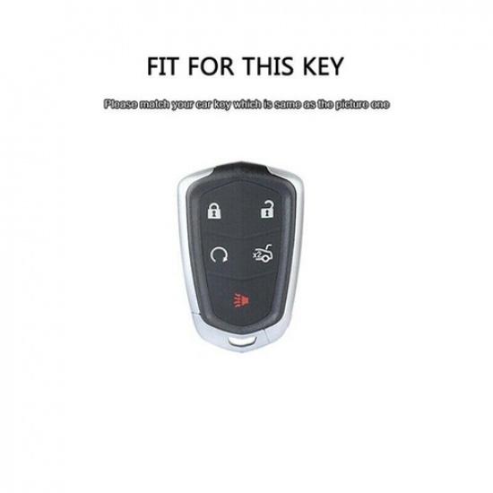 Leather Car Key Fob Cover Case For Cadillac ATS CT6 CTS SRX XT5 XTS XT6