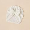 INS Style Baby Kids Headwear with Bow - Stretchy Elastic Newborn Jacquard Bonnet Hat Infant Turban Cap for Girls Boys 0-2 Years Old