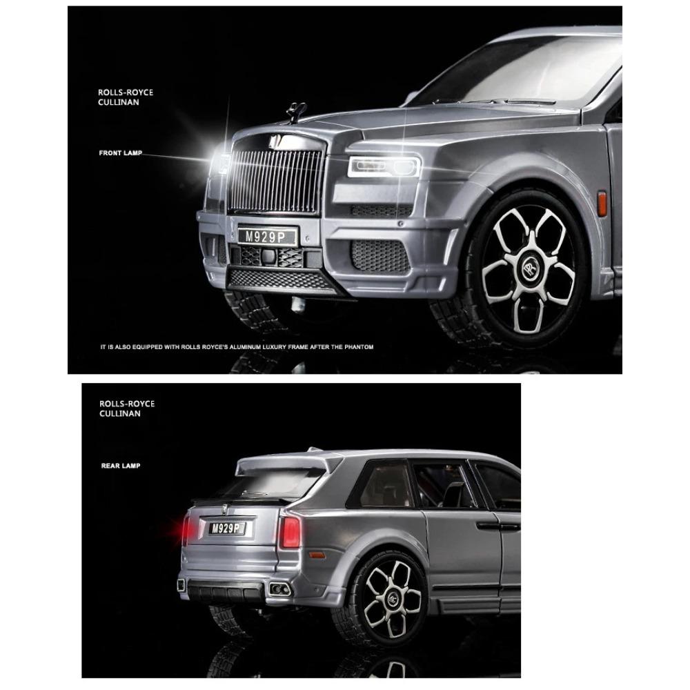 1/20 Внедорожник Rolls Royce Cullinan Модель автомобиля из сплава Звук и свет Симуляция Украшение автомобиля Коллекция Детская игрушка Подарок