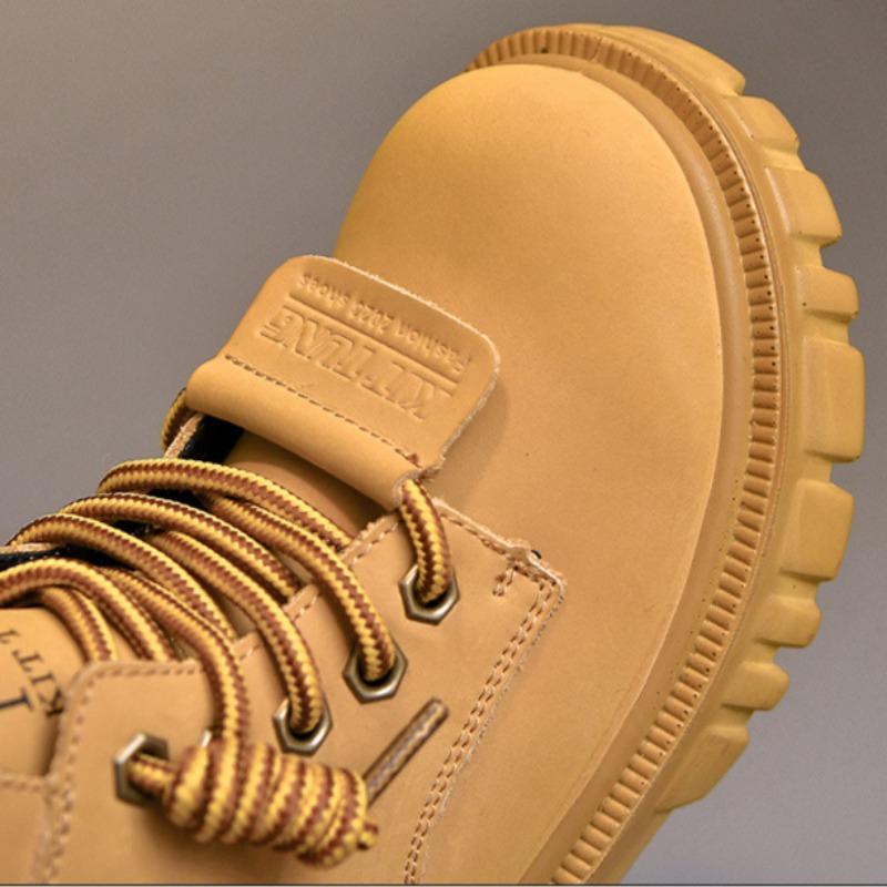 Осенне-зимние новые детские желтые ботинки, повседневные, с мягкой подошвой, нескользящие, бархатные, короткие ботинки для маленьких мальчиков