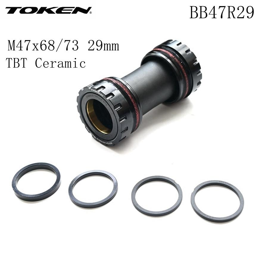 TOKEN Bicycle BB Ceramic Bearing Bottom Bracket, T47 68 73mm Frame, BB47R24 BB47R29 68mm 73mm 24mm 29mm TBT