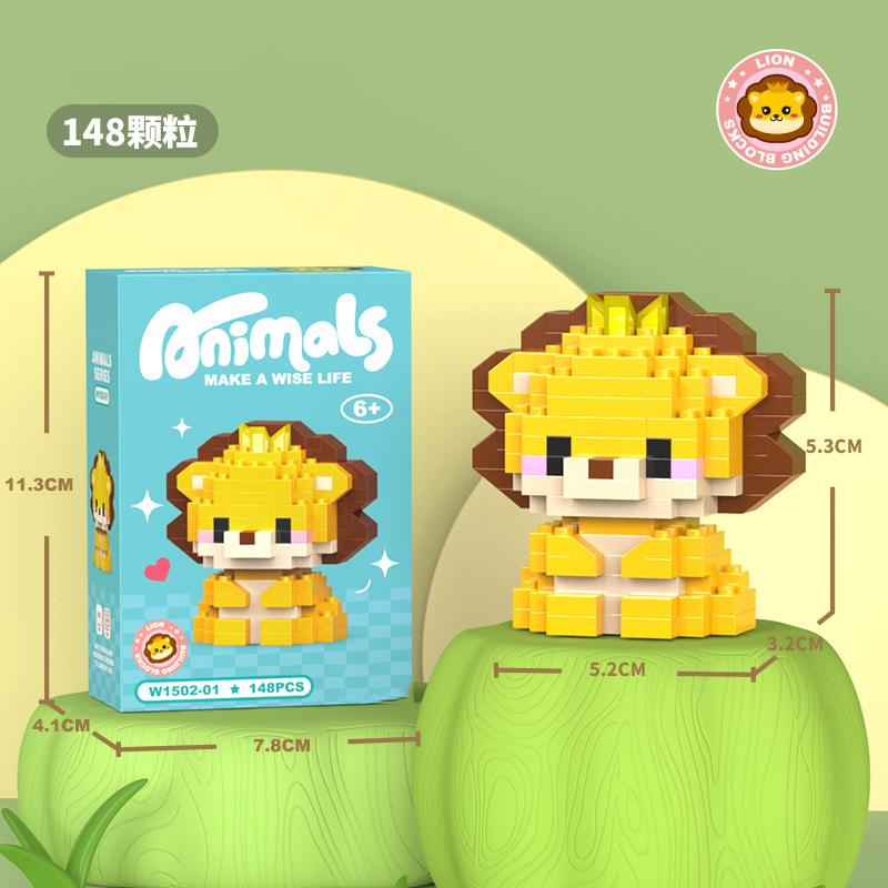 Animal Cat Bricks Constructor Set Micro Building Blocks Children Toy Adult Particle Building Block Dog Mini Toys Home Decoration