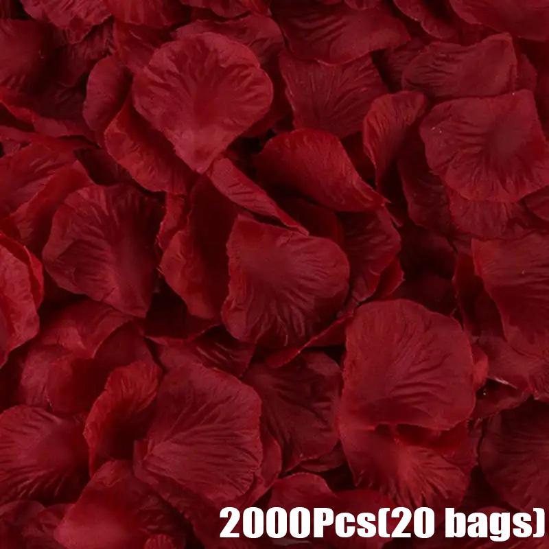 500-20000 шт. Разноцветные Искусственные Лепестки Роз Красные Белые Розовые Розы Цветок-Лепесток Романтическая Свадебная Вечеринка День Святого Валентина Декор
