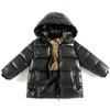Kids Boys Girls Black Gold Padded Jacket Winter Hooded Coat 2025 New Thicken Wash Free Outfit for Children