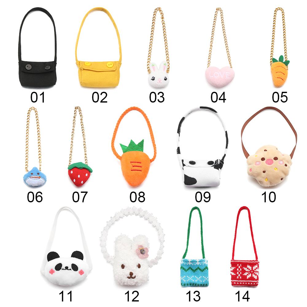 Dressing Game Plush Handbag 20CM Doll Bags Dolls Accessories Miniature Messenger Bag Cartoon Animal
